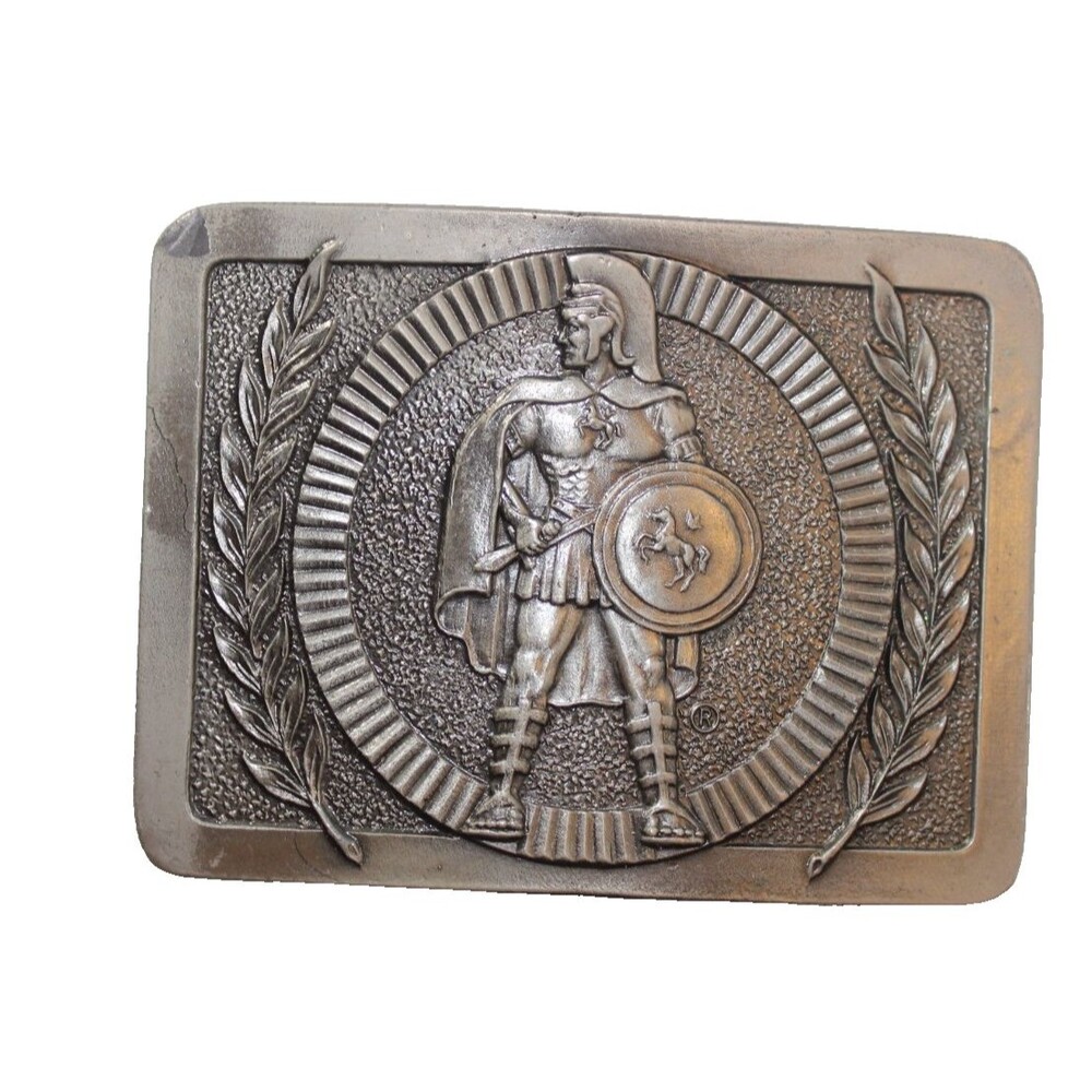 Vintage Lewis Belt Buckle Roman Centurion ad for Roman Meal Bread